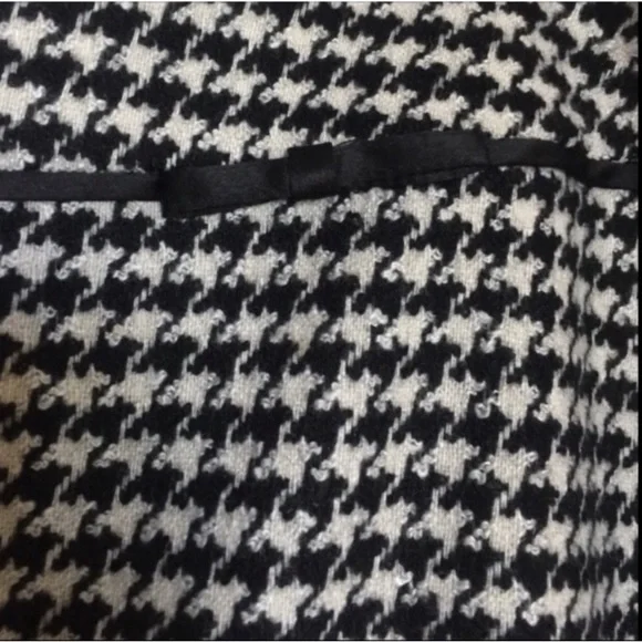 APOSTROPHE Wool-Blend Houndstooth Skirt Midi Lined Black Cream Plus Size 24W NWT - Picture 4 of 11